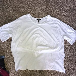 White over sized tee